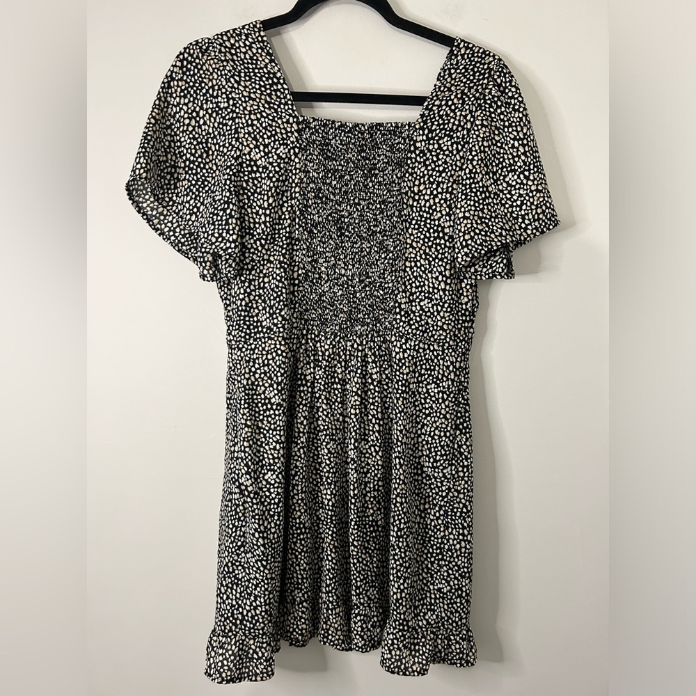 Abercrombie & Fitch Black and White Spotted Printed Mini Dress - Picture 3 of 5